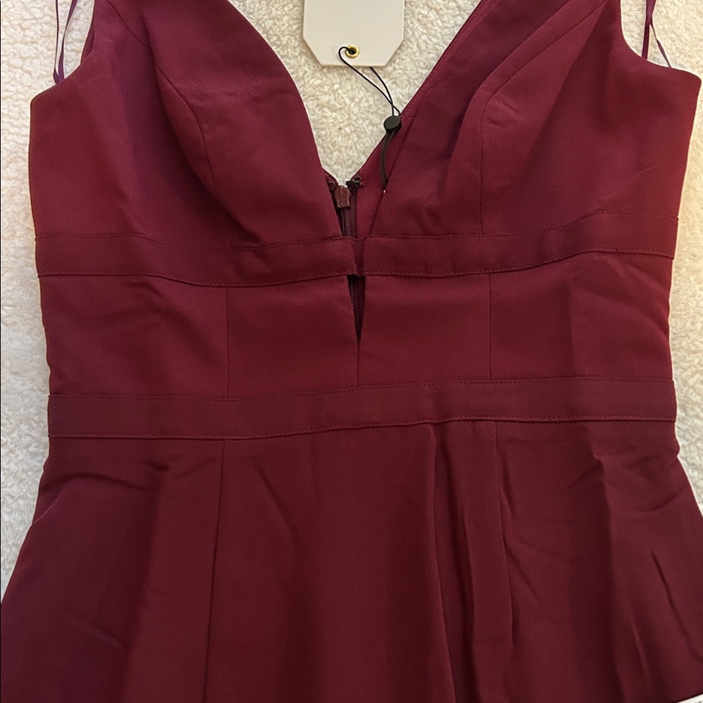 Dress The Population - Viola Gown deep wine/burgundy color - Picture 5 of 8